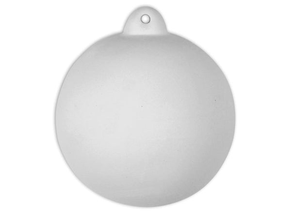3.5" Ball Ornament with bisque hanger