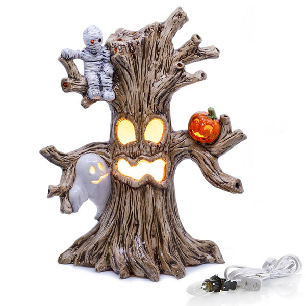 HAUNTED HALLOWEEN TREE LIGHT UP