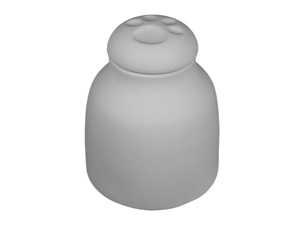 Paw print jar with lid