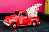 LIGHT UP VINTAGE TRUCK WITH TREE